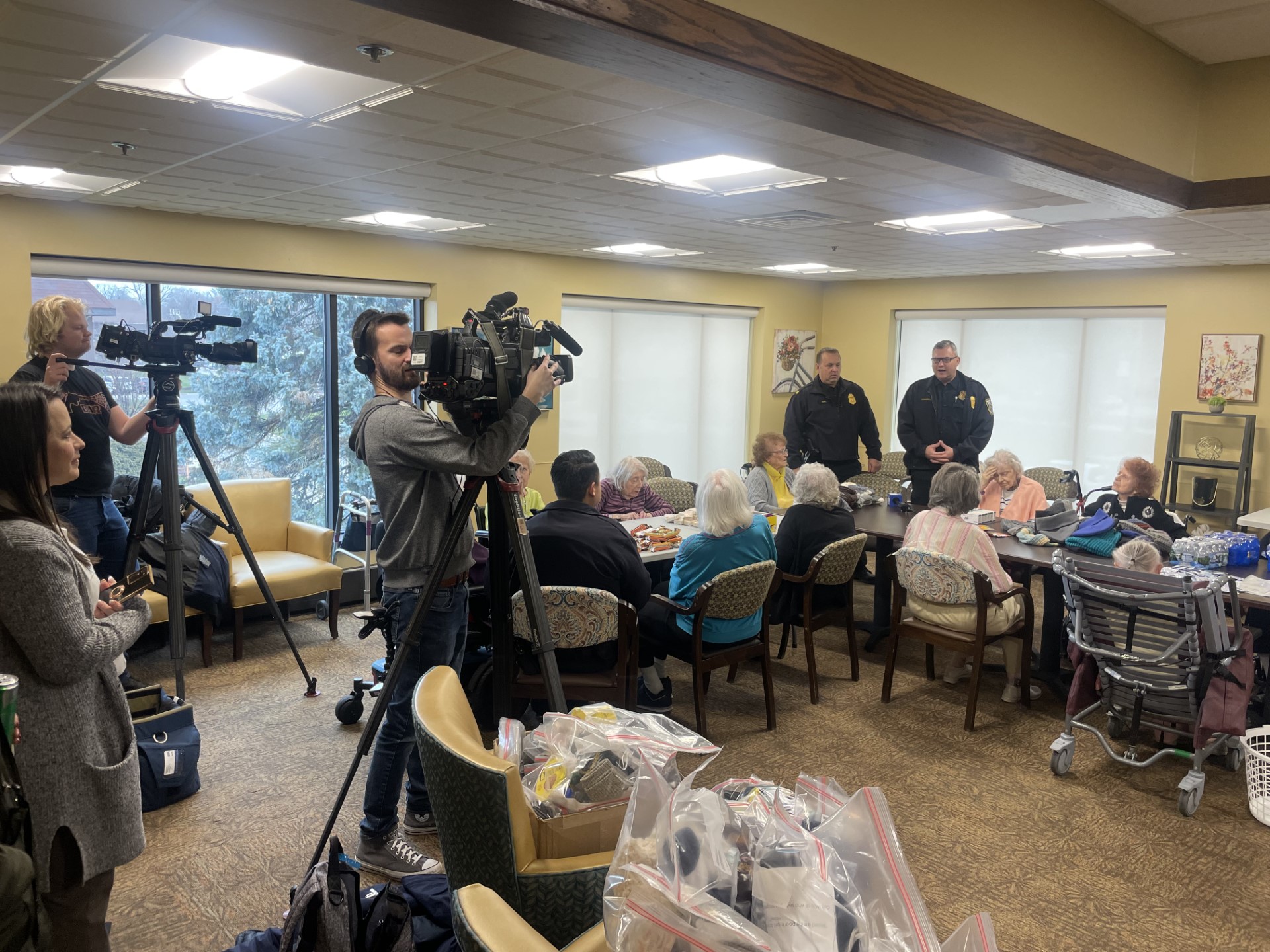 Clement Manor partners with Milwaukee Police Department to give essentials to the homeless in our community this holiday season