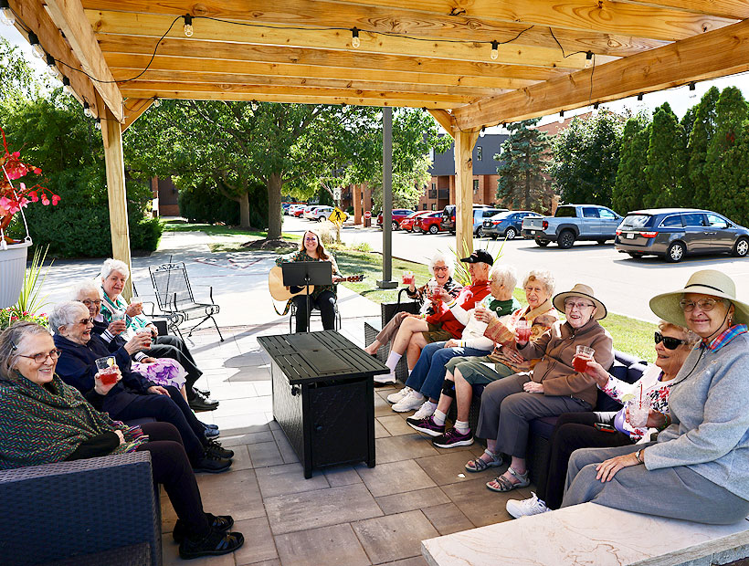 Outdoor spaces at Clement Manor